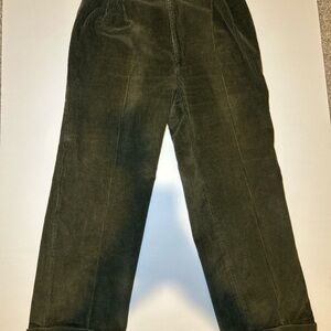 Paul Stuart Men's Dark Green Corduroy Pants